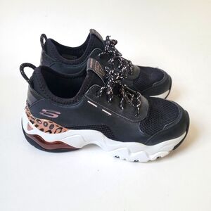 Skechers D'LITES 3.0 AIR, Women's Low-Top Trainers, Black (Black Leather/Mesh/Ro